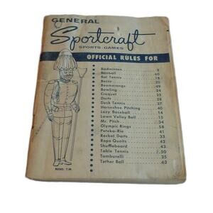 Vintage General Sportcraft Official Rules for Various Sports Games